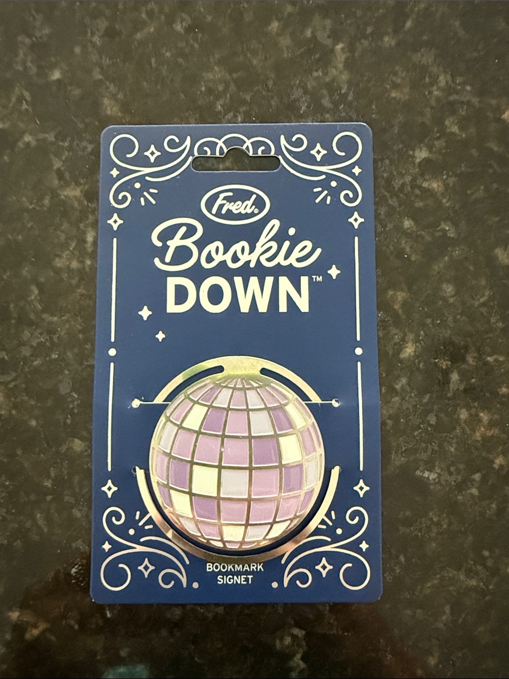 BNWT Fred Purple Disco Ball Bookmark